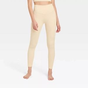 Seamless Cable Knit 7/8 Leggings - JoyLab™ Ivory XL